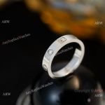 TOP Replica S925 silver Cartier LOVE Ring Wedding Ring with 1 Diamond Narrow style